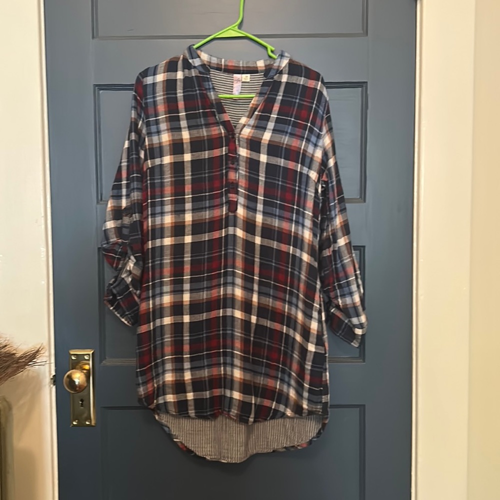 Plaid Tunic